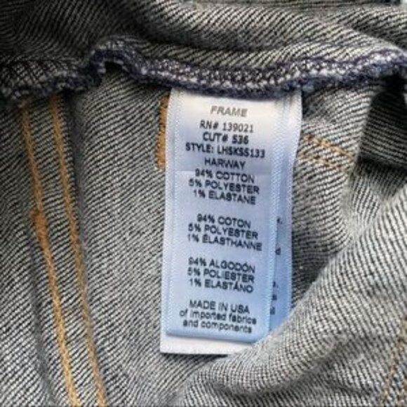 Frame Le High Skinny Side Step in Harway Jean 25 - Picture 11 of 13